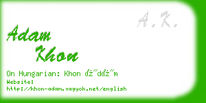 adam khon business card